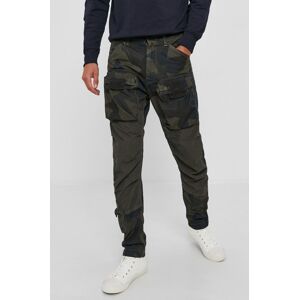 Kalhoty G-Star Raw pánské, zelená barva, jednoduché