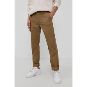 Kalhoty Vans pánské, hnědá barva, jednoduché, VN0A5FJ7DZ91-dirt