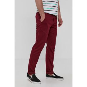 Kalhoty Vans pánské, červená barva, jednoduché