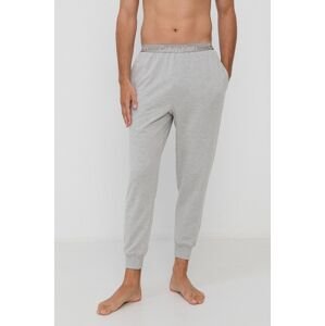 Pyžamové kalhoty Calvin Klein Underwear pánské, šedá barva, hladké