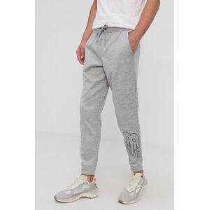 Kalhoty New Balance MP13022AG pánské, šedá barva, melanžové