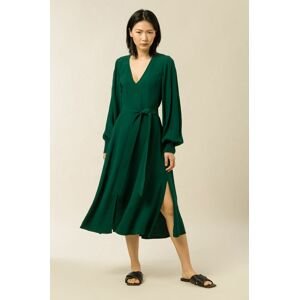 Šaty Ivy & Oak Dionne zelená barva, midi, áčkové
