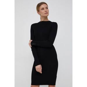 Šaty Calvin Klein černá barva, mini, přiléhavé