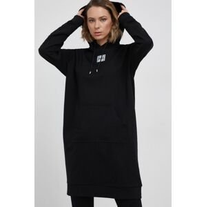 Šaty HUGO černá barva, s aplikací