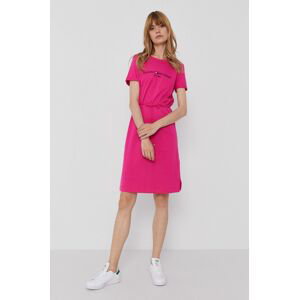 Šaty Tommy Hilfiger růžová barva, mini, jednoduché