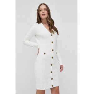 Šaty Marciano Guess bílá barva, mini, jednoduché