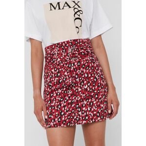 Sukně MAX&Co. červená barva, mini, jednoduchá