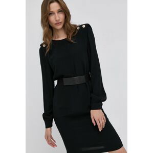 Šaty Liu Jo černá barva, mini, jednoduché