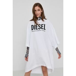 Šaty Diesel bílá barva, mini, asimetrické