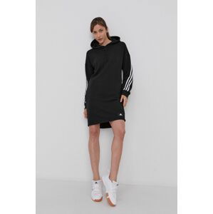 Šaty adidas Performance GU9699 černá barva, mini, oversize