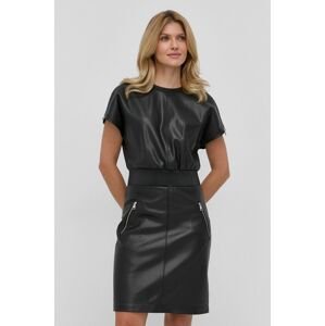 Šaty Karl Lagerfeld černá barva, mini, přiléhavé