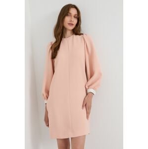 Šaty Victoria Victoria Beckham růžová barva, mini, jednoduché