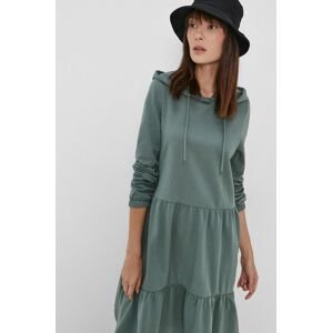 Šaty Vero Moda zelená barva, mini, jednoduché