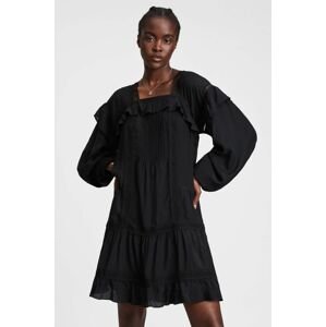 Šaty AllSaints černá barva, mini, áčkové