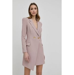 Šaty Elisabetta Franchi růžová barva, mini, přiléhavá