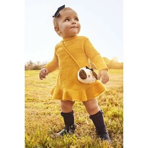Dětské šaty s kabelkou Mayoral oranžová barva, mini, áčkové