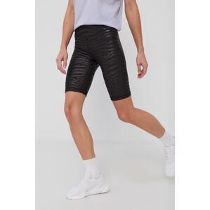 Kraťasy Dkny dámské, černá barva, vzorované, high waist