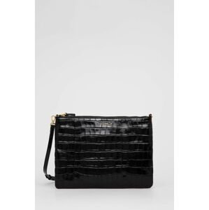Kožená kabelka Coccinelle IV3 Mini Bag černá barva