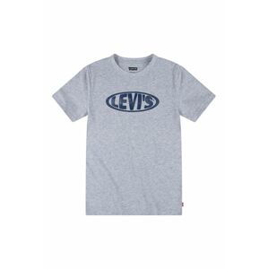 Dětské bavlněné tričko Levi's šedá barva, s potiskem