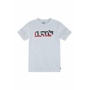 Dětské bavlněné tričko Levi's bílá barva, s potiskem