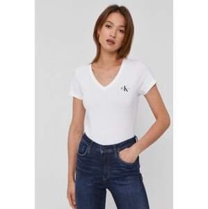 Tričko Calvin Klein Jeans dámské, bílá barva