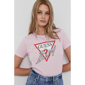 Tričko Guess dámské, růžová barva