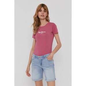 Tričko Pepe Jeans New Virginia dámské, růžová barva