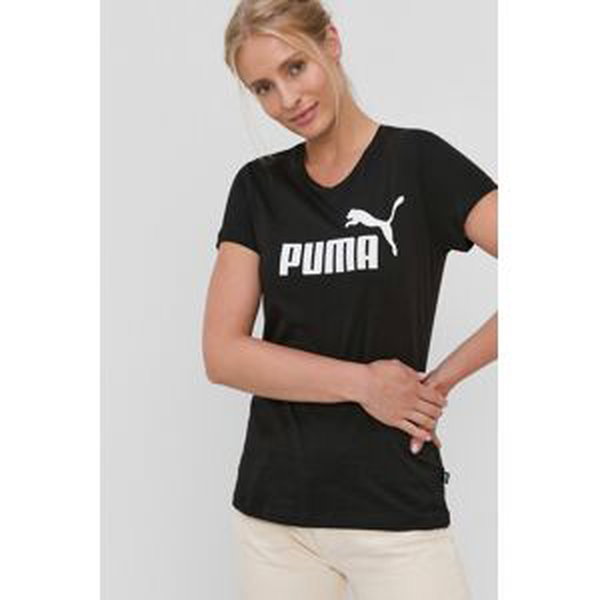 Bavlněné tričko Puma 586774 černá barva