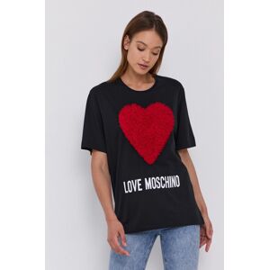 Tričko Love Moschino dámské, černá barva