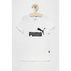 Dětské bavlněné tričko Puma 587029 bílá barva