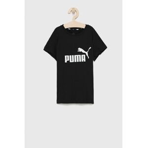 Dětské bavlněné tričko Puma 587029 černá barva