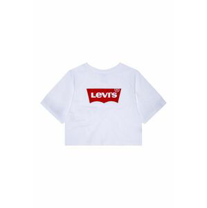 Dětské tričko Levi's bílá barva