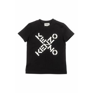 Dětské bavlněné tričko Kenzo Kids černá barva