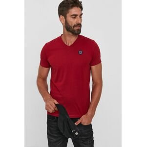 Bavlněné tričko Pepe Jeans Wilfrid červená barva, hladké