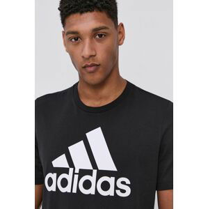 Tričko adidas GK9120 pánské, černá barva, s potiskem