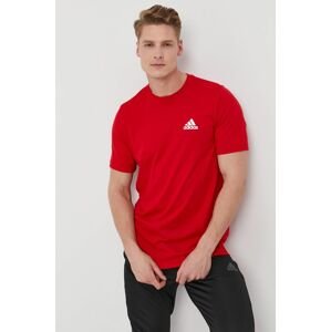 Tréninkové tričko adidas GT5552 červená barva, hladký