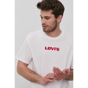 Tričko Levi's pánské, bílá barva, s potiskem