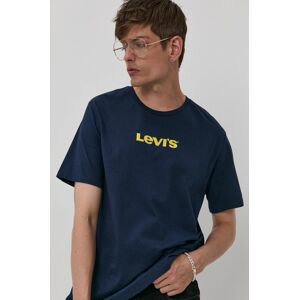 Tričko Levi's pánské, tmavomodrá barva, s potiskem