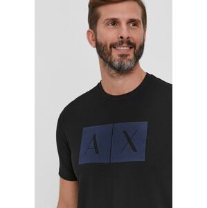 Tričko Armani Exchange pánské, černá barva, s potiskem