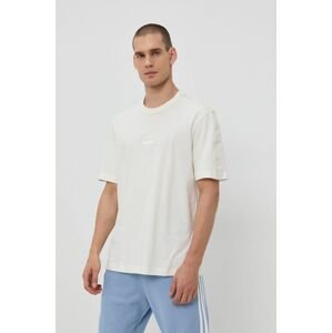 Bavlněné tričko adidas Originals H11494 krémová barva, s aplikací