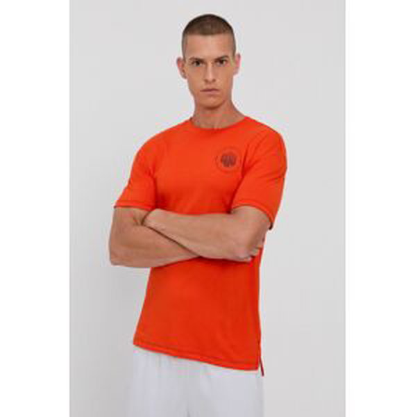 Tričko Under Armour 1366505 pánské, oranžová barva, s potiskem