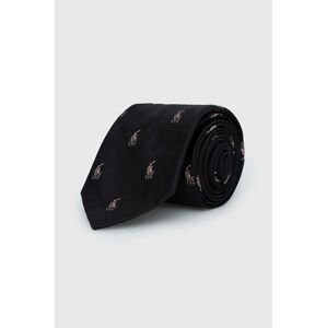 Kravata Polo Ralph Lauren černá barva