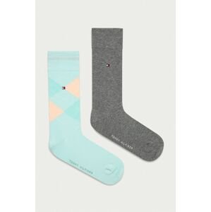 Ponožky Tommy Hilfiger 2-pack pánské, tyrkysová barva