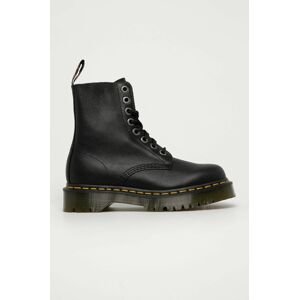 Kožené workery Dr. Martens 1460 Pascal Bex Pisa dámské, černá barva, na plochém podpatku, 26206001