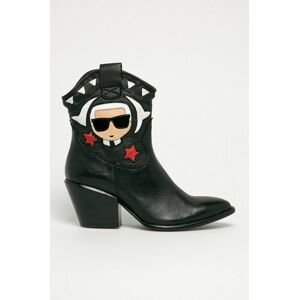 Karl Lagerfeld - Westernové kožené boty