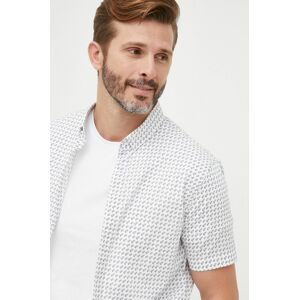 Košile Armani Exchange pánská, bílá barva, slim, s límečkem button-down