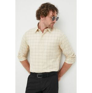 Bavlněné tričko Polo Ralph Lauren béžová barva, regular, s klasickým límcem