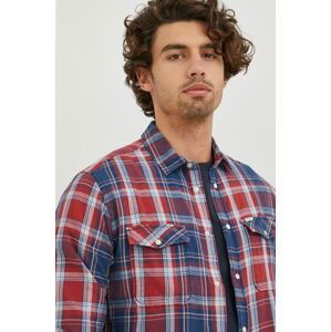 Bavlněné tričko Pepe Jeans regular, s límečkem button-down