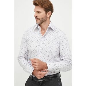 Bavlněné tričko Selected Homme šedá barva, slim, s klasickým límcem
