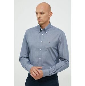 Bavlněné tričko Tommy Hilfiger slim, s límečkem button-down